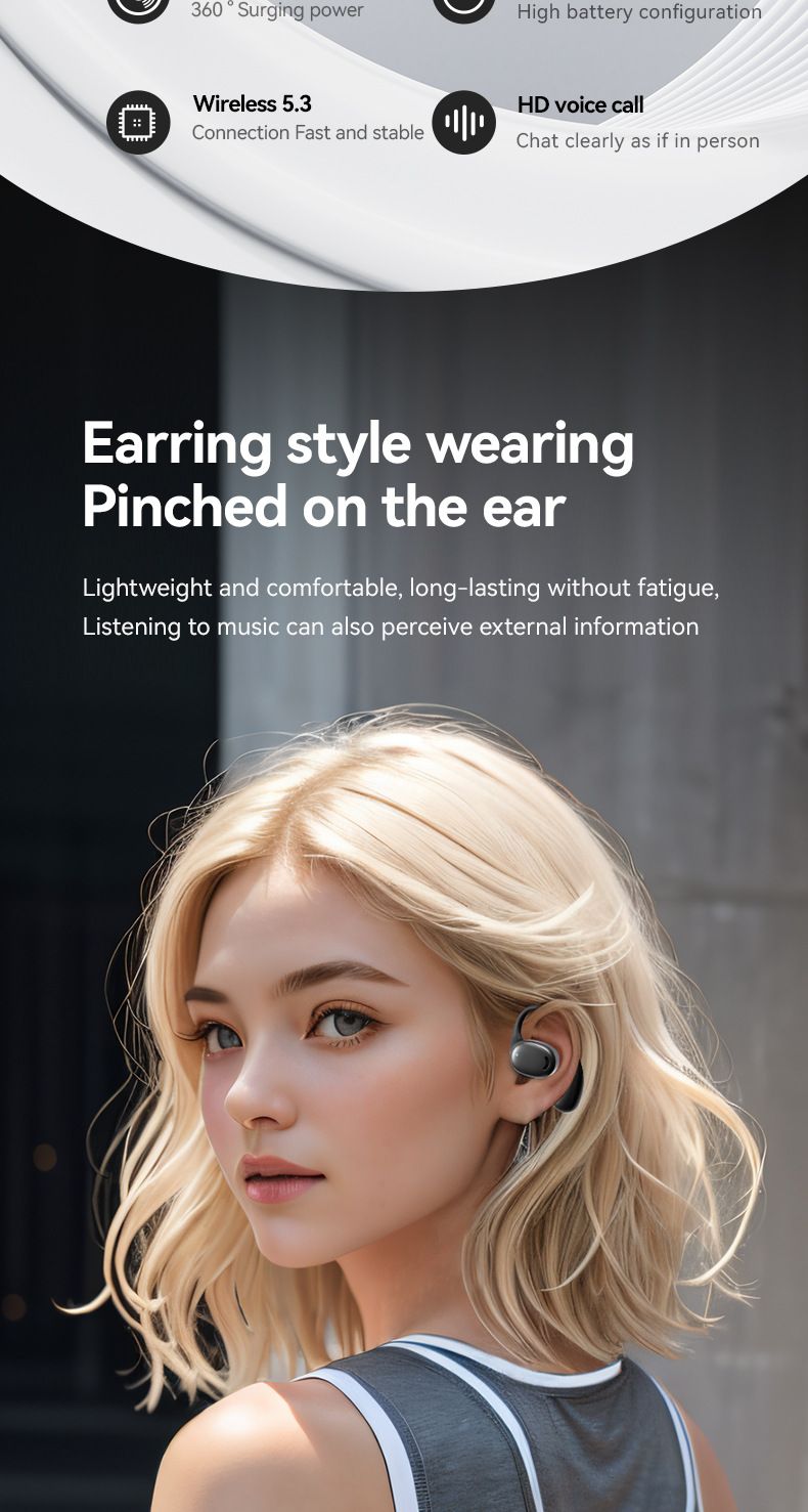 【High Quality】 Premium New Ear-Hook Noise Cancelling Running Sports OWS Open-Back Wireless Bluetooth Earphones_voghion.com