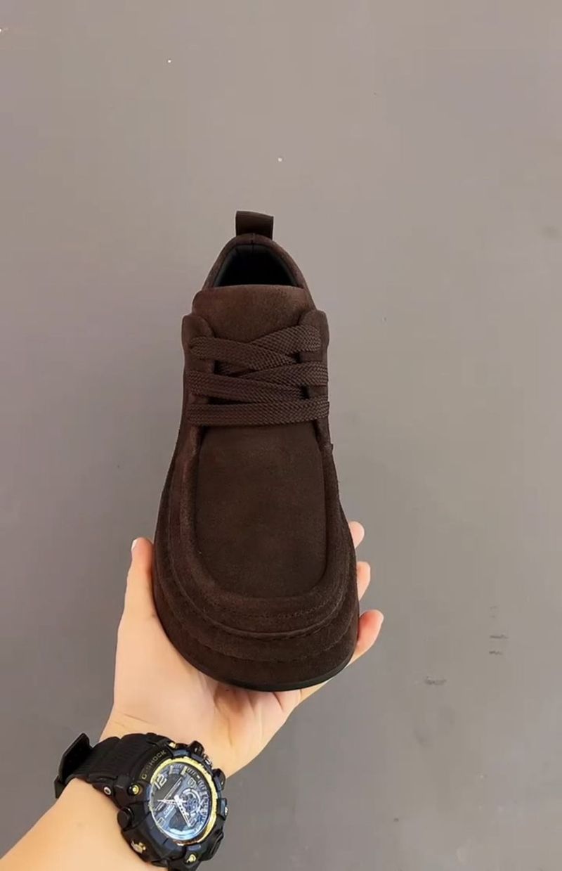 ShoeGlobe Europäische Version Herbst Casual Herren Loafer Vielseitige Leder Einfache Retro Dad Mokassins Trendy Schuhe_voghion.com