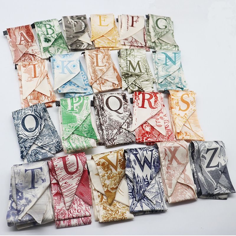 Xinhe Autunno Nuovo Stile Minimalista 26 Lettere Manico in Twill Borsa per rilegatura Nastro Piccola Sciarpa Regalo_voghion.com