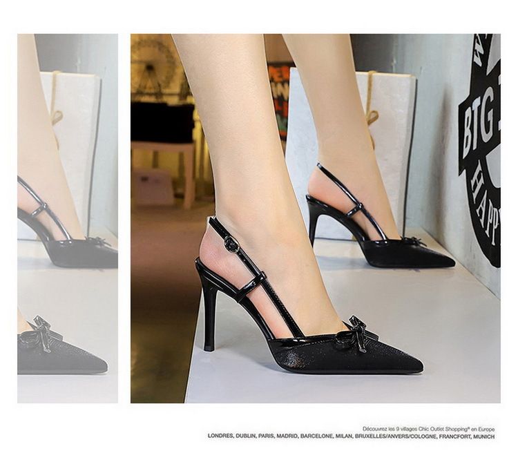 Elegante Stiletto-Absätze mit Schleife für Damen – Pumps mit spitzer Zehenpartie und offener Rückseite und bequemer Polsterung, perfekt für Partys und Abendveranstaltungen_voghion.com