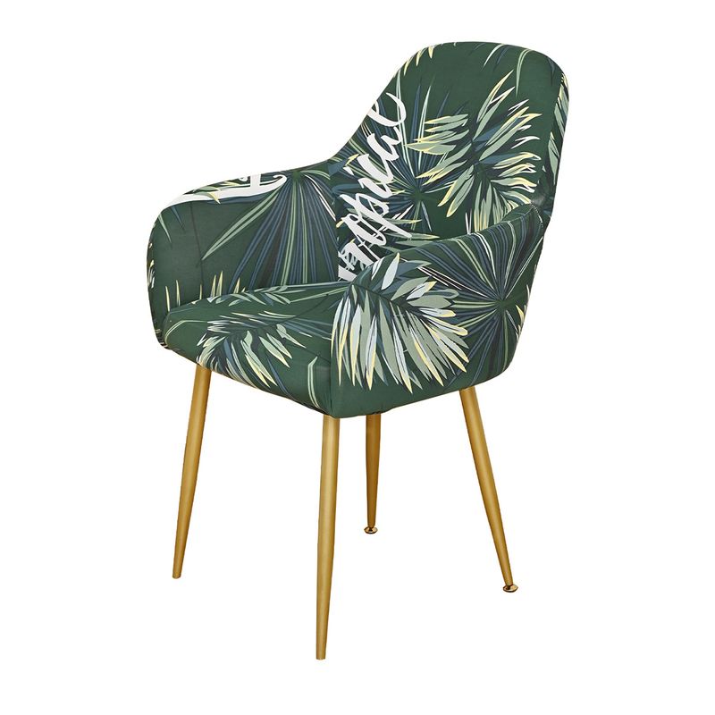 Arc Shaped Printed Milky Silky Stretch Chair Cover Four Seasons Universal Dining Table Arc Chair Cover_voghion.com