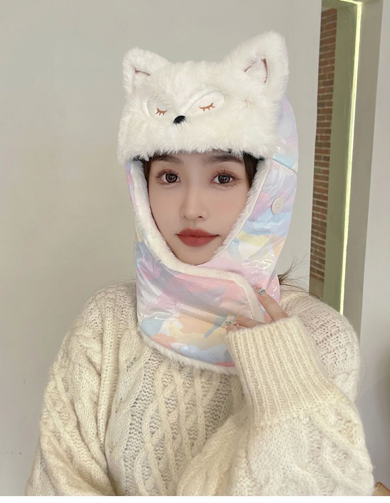 Lei Feng For Women Winter New Korean Version Thickened Fleece Outdoor Cycling Warmth Essential Windproof Coldproof_voghion.com
