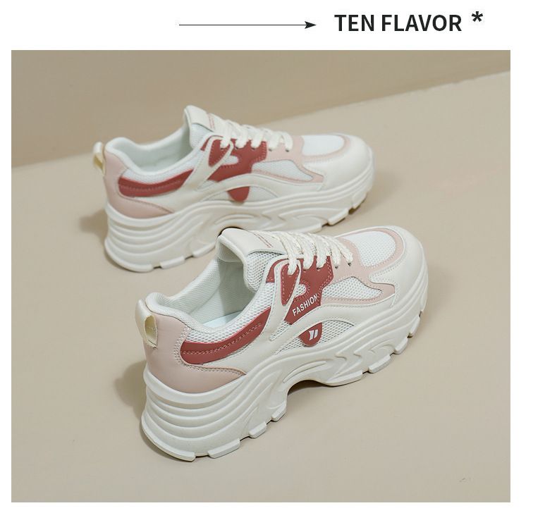 Ins Korean Version Thick Soled Dad 2025 Spring New Street Photo Student Running Sports Shoes Height Increasing Casual_voghion.com