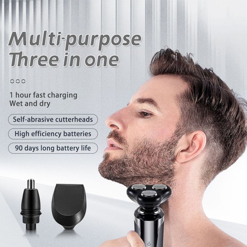2025 New Three In One Multi Functional Full Body Water Wash Shaver, Portable Electric Beard Knife_voghion.com