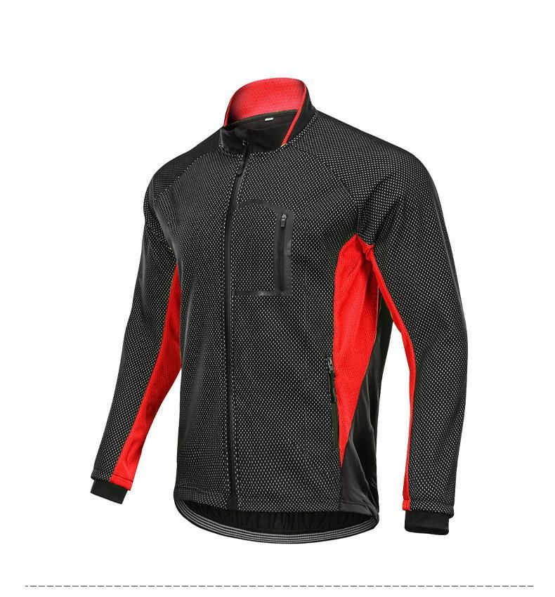 Men's Winter Cycling Jacket With Fleece, Warm Windproof Bicycle Jacket, Windbreaker Coat_voghion.com