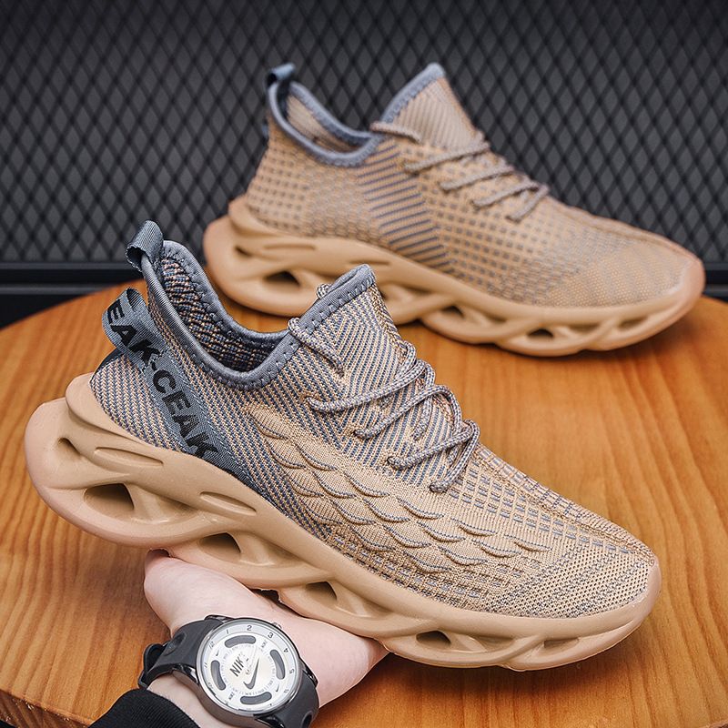 Sneakers estive da uomo di grandi dimensioni con suola spessa, alla moda, di alta qualità, con effetto squamoso, con adesivo a freddo_voghion.com