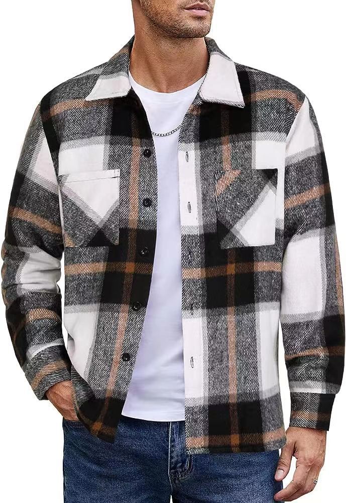CT 2025 New Men's High-End Warm Plaid Autumn Winter Thickened Shirt Jacket_voghion.com
