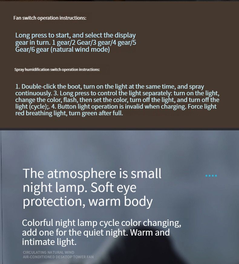 Air Conditioner Leafless Spray Small Refrigeration Desktop Ultra Quiet Office Desk Usb Air Circulation Fan Gift_voghion.com