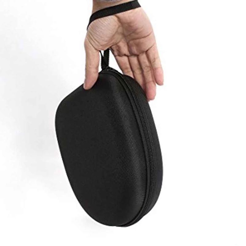 Portable Zippered Round Shaped Headphone Earbud Carrying Storage Bag Case_voghion.com