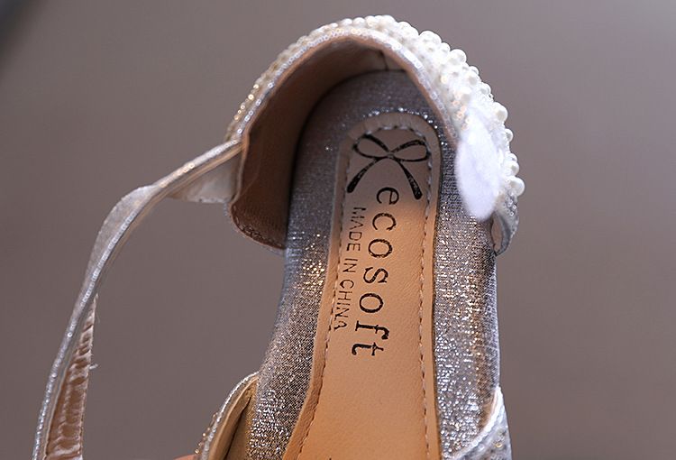 Mädchen Kleine Große Kinder Baotou Strass Prinzessin Tanzschuhe Showschuhe Schmetterling Perle_voghion.com