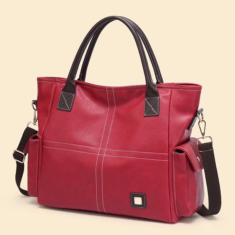 Borsa a mano da donna alla moda, grande, casual, da pendolare, a tracolla, in morbida pelle._voghion.com