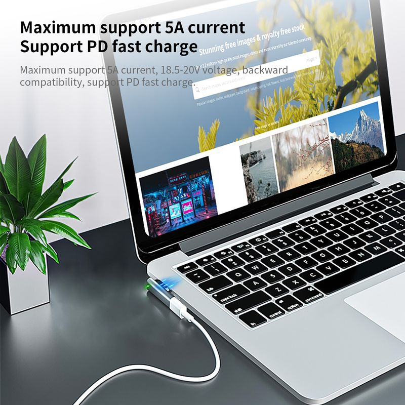 Xinweiqing Adapter Charger Quick Charge Magnetic Aluminum Alloy PD USB C to Mag-Safe 2 Power Converter for Book Air/Pro_voghion.com
