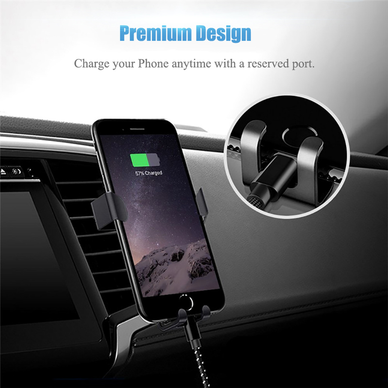 Gravity Car supporto per cellulare supporto mobile smartphone supporto GPS installazione iPhone 13 12 11 Pro 8 Samsung_voghion.com
