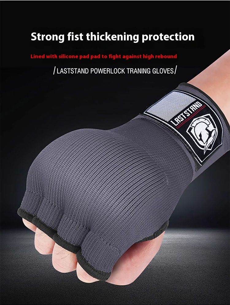 Gelhandschoenen, boksschoenen met halve vingers, luie mannen snel met de hand omwikkelde beschermende handdoek, Sanda boksbandage, taekwondo voor mannen en vrouwen_voghion.com