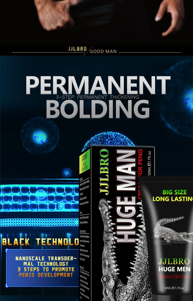 MAN HUGE Crocodile Penismassagekräm för män, närande och reparerande gel för vuxna_voghion.com