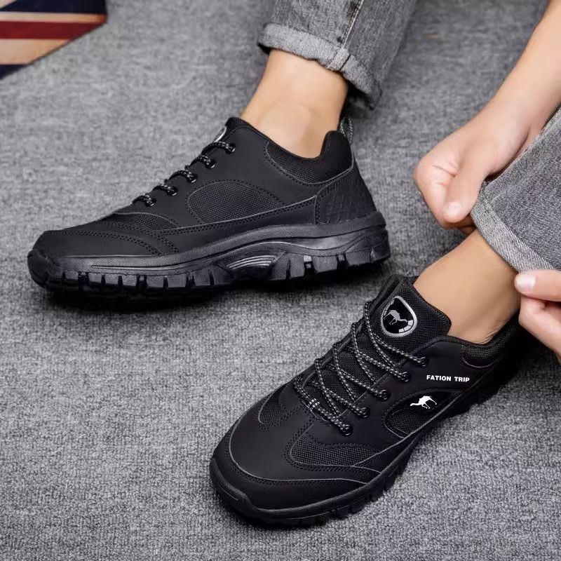 Travel Non Slip Waterproof Hiking Autumn And Winter Dad Men's Abrasion Resistant Outdoor Sports Leather Shoes Casual_voghion.com