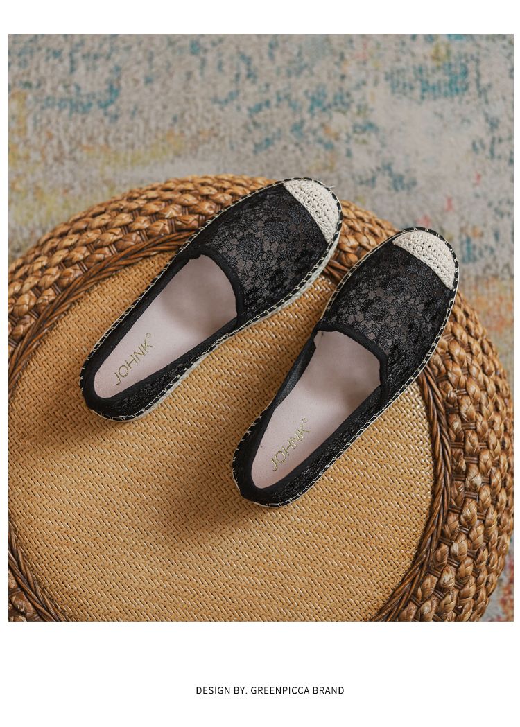 Breathable Mesh Platform Spring Plaid Wedge Fisherman Shoes_voghion.com