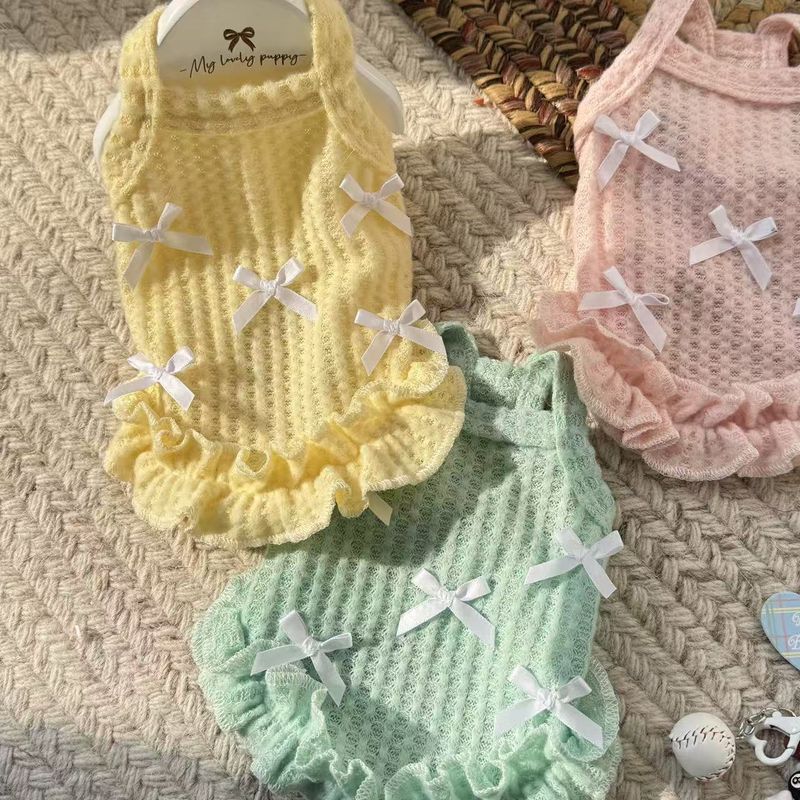 2025 Spring Summer Thin Breathable Striped Vest Cat Two-Legged Suspender Cute Teddy Pet Dog Clothes_voghion.com