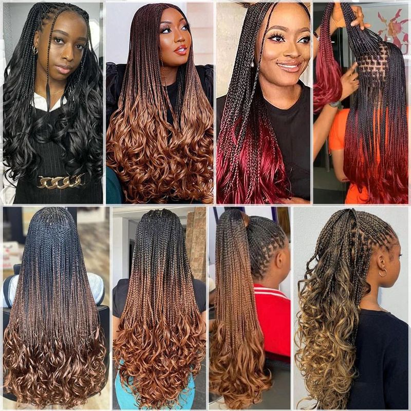 Haarverlengingen Pruiken Pruiken voor vrouwen Franse krullen Bulk haar 24 inch_voghion.com