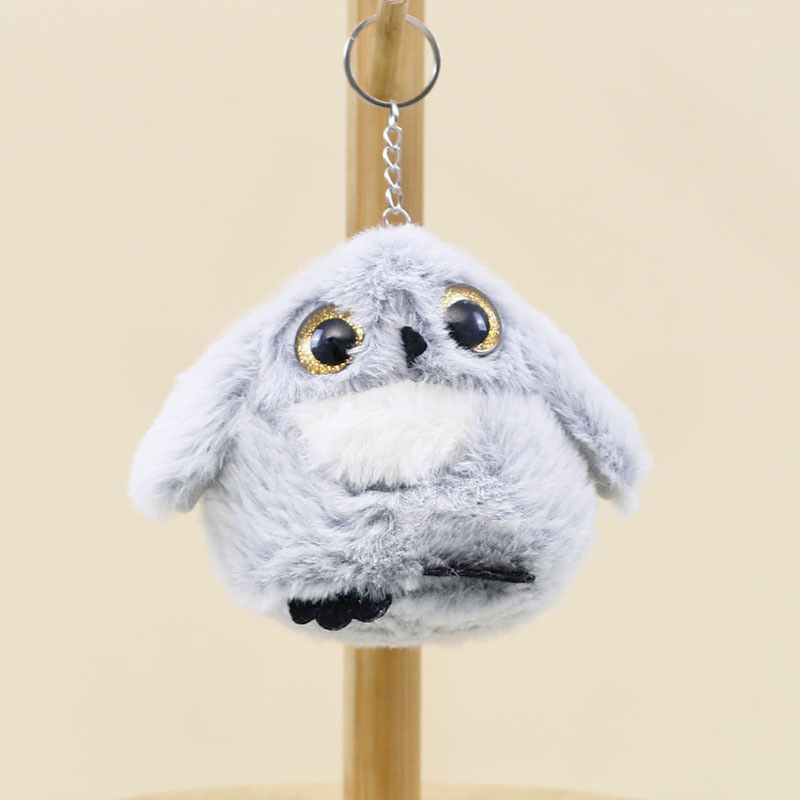 Plush Owl Adorable Realistic Keychain Soft Toy Cute Stuffed Doll Charm Bag_voghion.com
