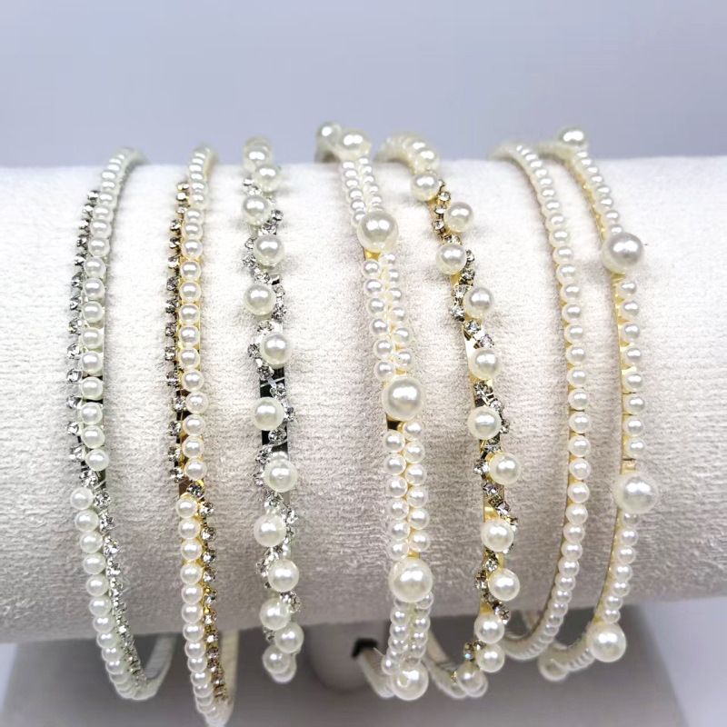 Neue Mode Perle Licht Super Fee Baby Stirnband Handgemachte Fühlen Gebrochen Metall Haar Zubehör Pony Für Frauen_voghion.com