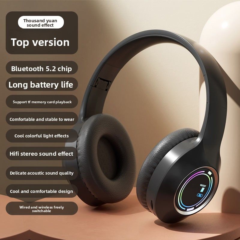 Headphones Over-Ear Wireless Bluetooth Deep Bass Music Compatible With Vivo Huawei OPPO Universal_voghion.com