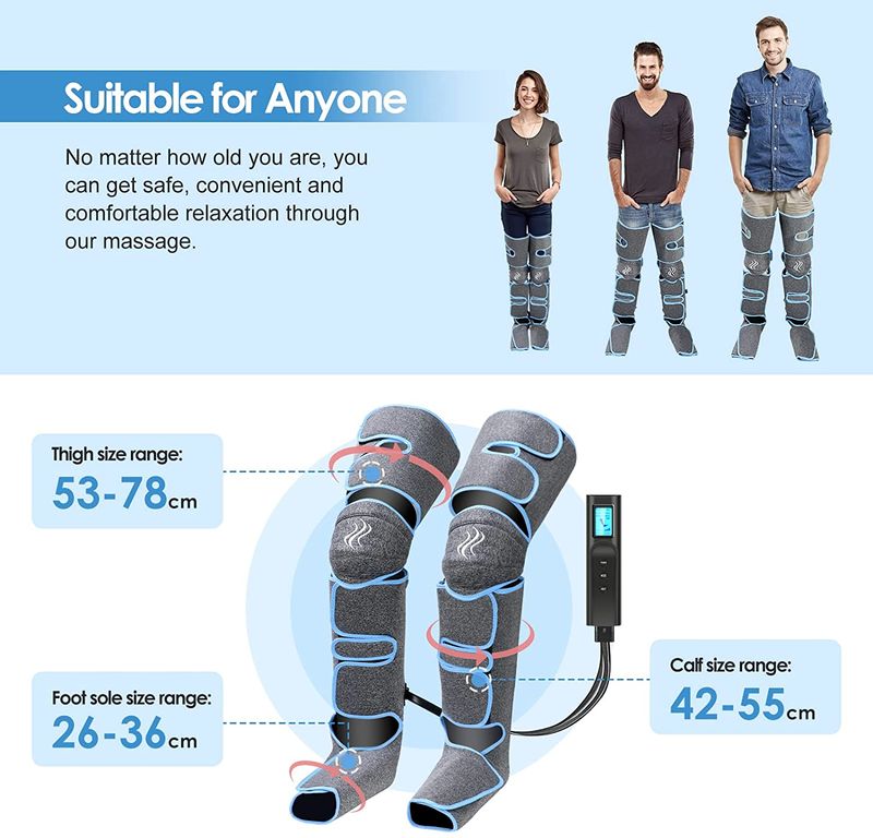 Fuß luftdruck bein massager fördert die durchblutung, körper massager, muskel entspannung, drenaj limfatic gerät 360 °_voghion.com