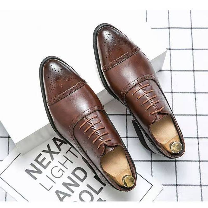 Cot Performance Oxford Herren Rote Sohle Fahion Buine Casual Party Bankett Täglich Retro Geschnitzt Schnürschuh Brogue Dre_voghion.com