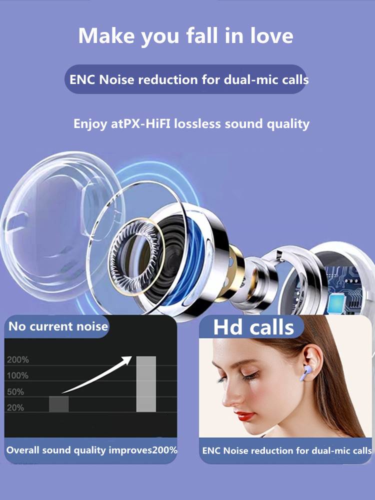 Original Pro6 TWS Touch Control Kabellos Kopfhörer Bluetooth 5.0 Kopfhörer Sport Kopfhörer Musek Headset Fir iPhone Xiaomi Telefonen_voghion.com