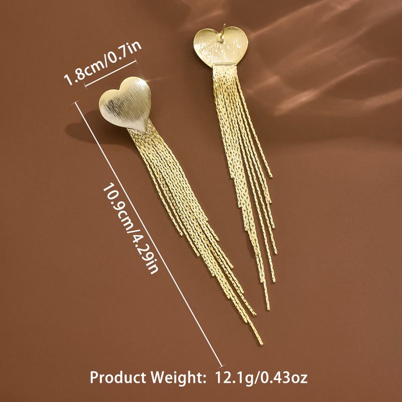14K echtes gold galvanisierte ohrringe mit herz-förmigen quaste exquisite high-end-ohrringe, personalisierte und_voghion.com