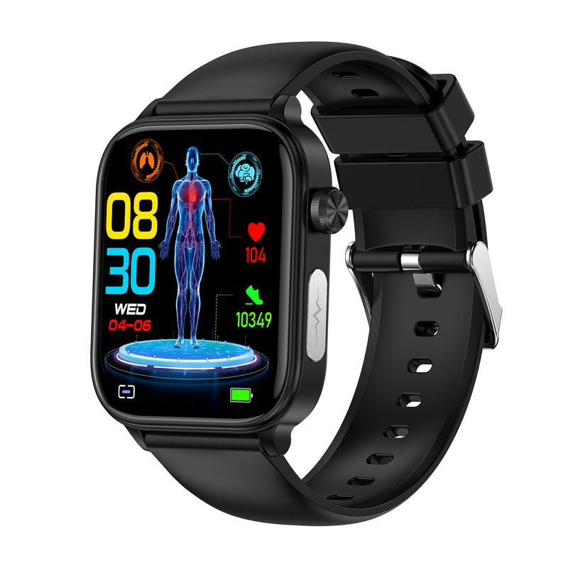 Articoli di tendenza transfrontalieri Nuovo orologio intelligente ET570 ECG Ecocardiogramma Chiamata Bluetooth Zucchero Sangue Acido urico Lipidi Micro-fisico_voghion.com