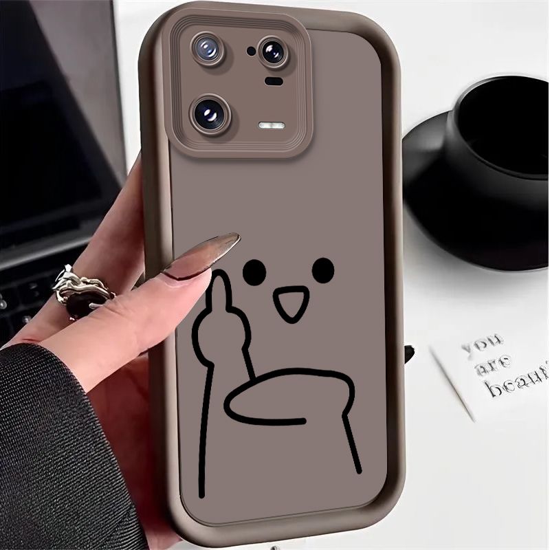 Coque en silicone souple pour Xiaomi Mi 14, 13, 13T, 12, 12T, 11, 11T Pro Lite, 12X, 12S, POCO F6, F5, X5, X3, NFC, motif drôle de petites personnes_voghion.com