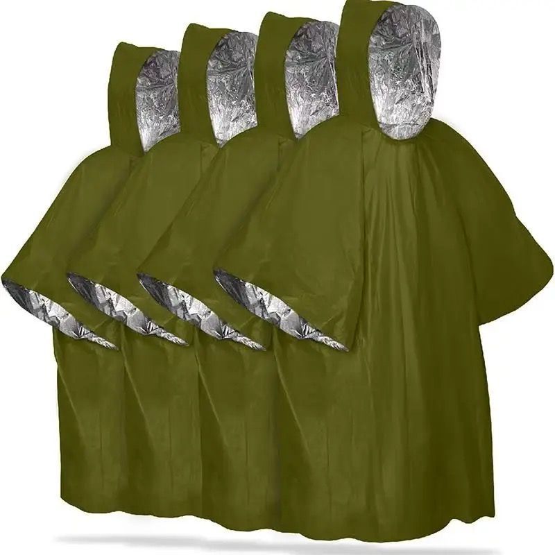 Outdoor-Regenmantel Notfall Camping Temperaturverlust Isolierung und warme Ausrüstung Überlebensdecke Outdoor-Zubehör_voghion.com