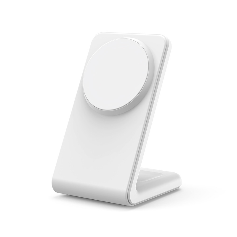 Kettő az egyben mágneses vezeték nélküli töltő függőleges állvány Apple mágneses mobiltelefonhoz 15W gyors vezeték nélküli töltéshez_voghion.com