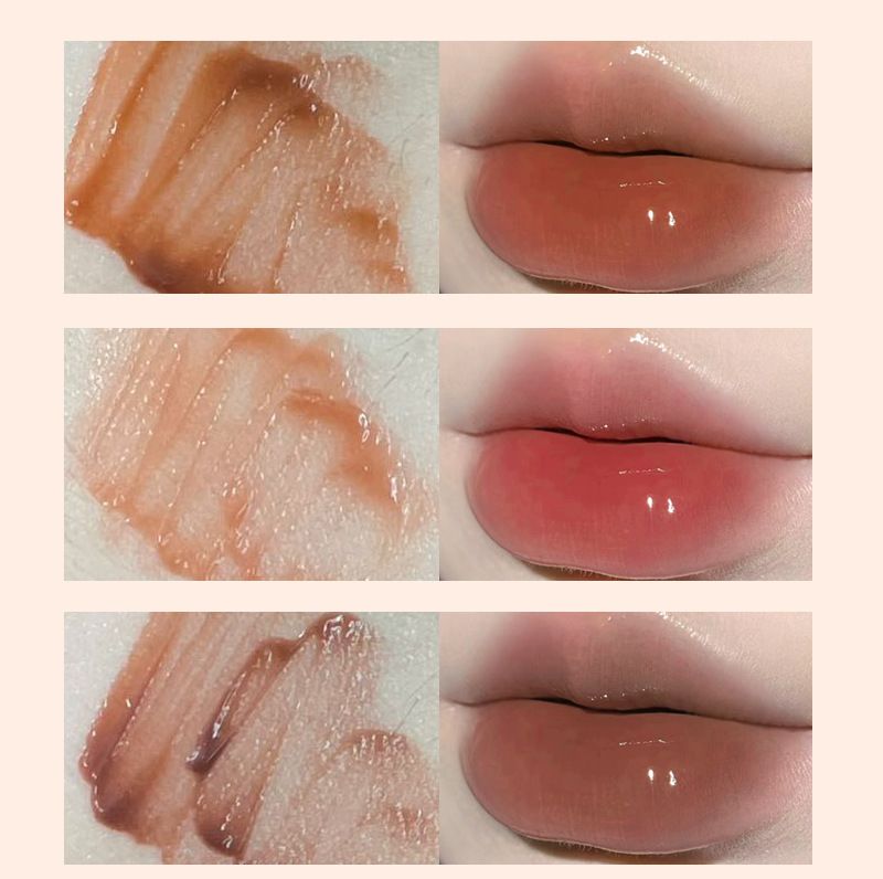 Nuovo lucidalabbra a specchio traslucido chiaro Water Gloss Pure Desire Glass Lips appare bianco e duraturo, non si attacca facilmente alla tazza lucidalabbra_voghion.com