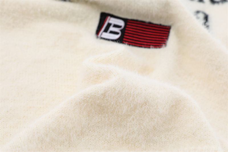 Men's Clothing Men's Letter Crewneck Casual Sweater Street Trend Loose Long-sleeved Pullover Sweater Base Line_voghion.com