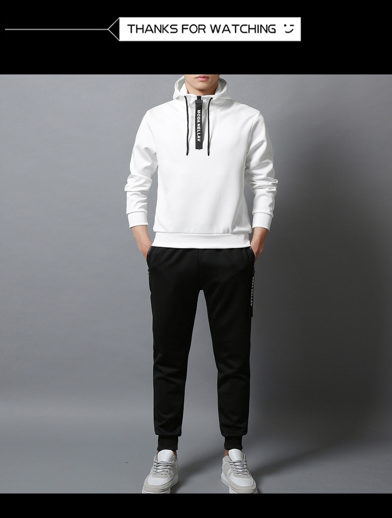 Ensemble de sport à manches longues pour homme et femme, survêtement surdimensionné, version coréenne, pull décontracté, couple_voghion.com
