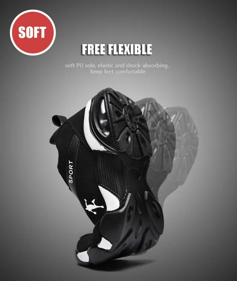 2024 New Men's Cushion Anti Slip Sports Fiess Training Shoes Male Basketball Boots Basket Sneakers_voghion.com