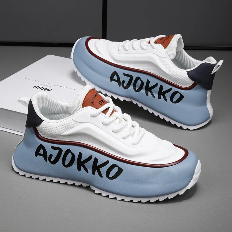 2025 Spring And Autumn Flying Mesh Surface Breathable New Non-slip Fashion Breathable Flat Leisure Sports Men Walking Loafers_voghion.com