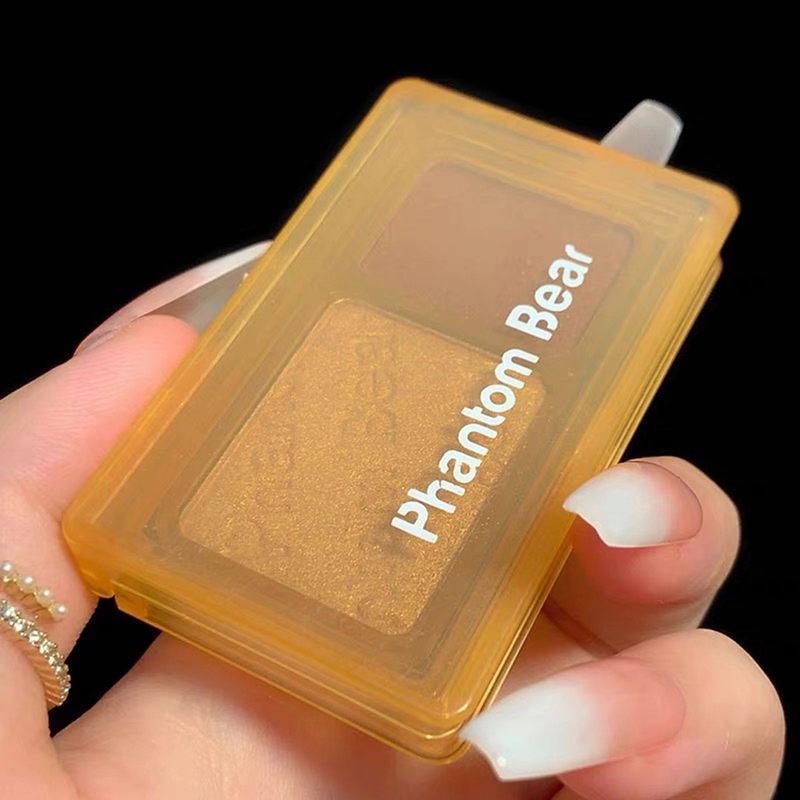 Ombretto Neon Nude Palette Ombretto bicolore perlescente Shimmer Glitter Green Earth Color Eye Shadow_voghion.com