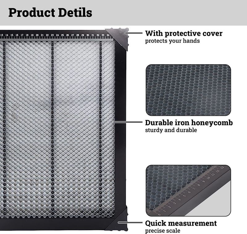 Laser Honeycomb Working Table, Honeycomb Laser Bed for Smooth Edge Cutting, Fast Heat Dissipation and Desktop-Protecting_voghion.com
