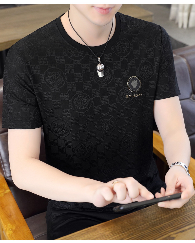 Europese Goederen 2023 Zomer Nieuwe Ijs Zijde Sneldrogend Heren T-shirt Trend Midden En Jeugd Slim Fit Half mouw Dun_voghion.com