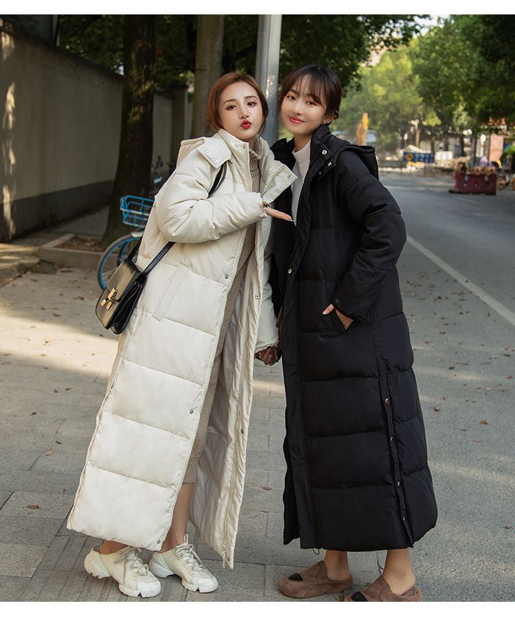 Women's Clothing Actual shot of 2023 new winter Warm jacket cotton coat for women, super long ankle length loose bread warm cotton coat_voghion.com