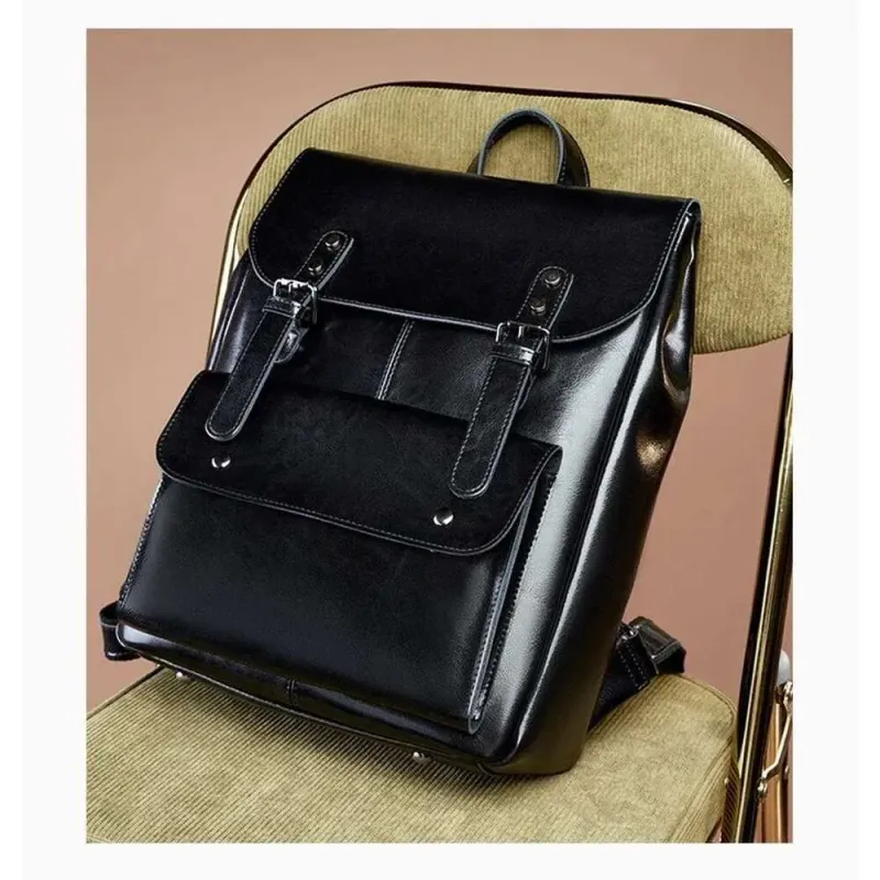 Designer-Taschen 2025 England Echtes Leder Frauen Rucksack Große Kapazität Für 14 Zoll Laptop Preppy Style Rucksack Tasche_voghion.com