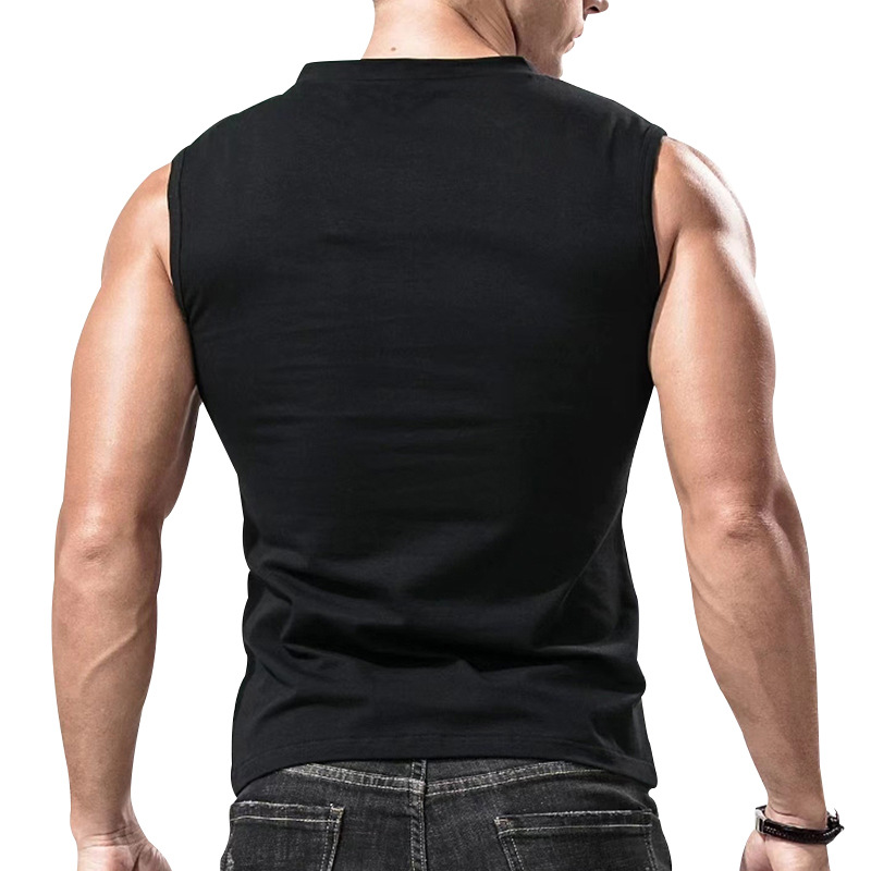 24 Gilet da uomo estivo, nuovo, tinta unita, ampio, con scollo a V, stile semplice e casual_voghion.com