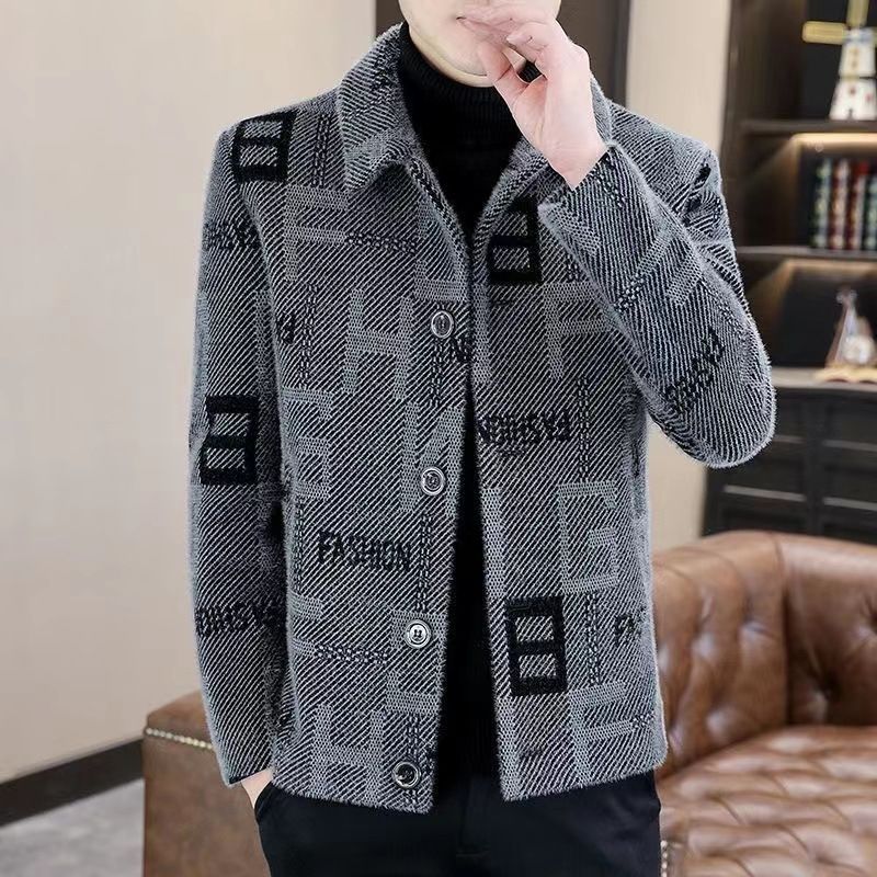 Herren Herbst Winter Neue High-End Kurzer Wollmantel Koreanische Version Warme Und Dicke Freizeitjacke_voghion.com