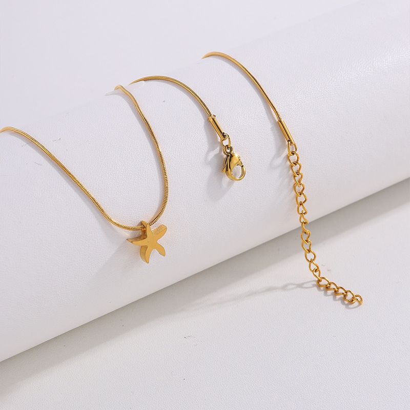 Collana da donna con ciondolo dorato, collana in acciaio al titanio, stile coreano, con cuore leggero, di lusso, di alta qualità, resistente allo sbiadimento, da donna, placcata in oro._voghion.com