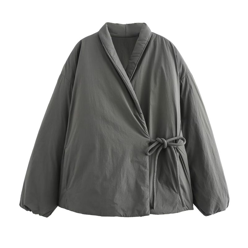 Lässiger Langarmmantel im Kimono-Stil – weicher, gebürsteter Stoff, entspannte Passform, Vintage-Look (Grau, Weinrot, Schwarz)_voghion.com
