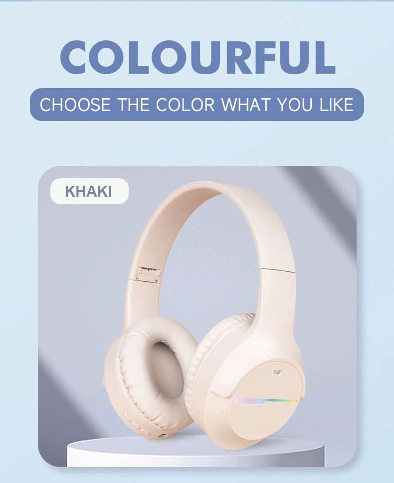 New Head-mounted Wireless Bluetooth Headset, Subwoofer M9 Luminous Sports Game_voghion.com