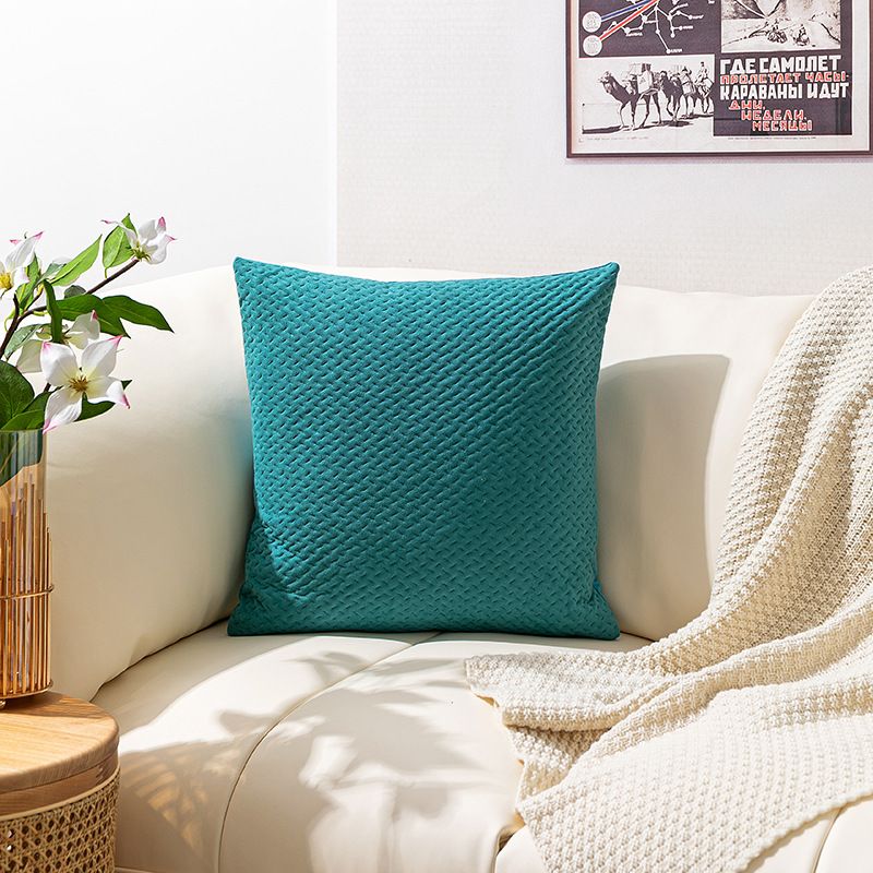 Nuovo cuscino per divano in velluto olandese semplice nordico tridimensionale con texture geometrica in rilievo_voghion.com